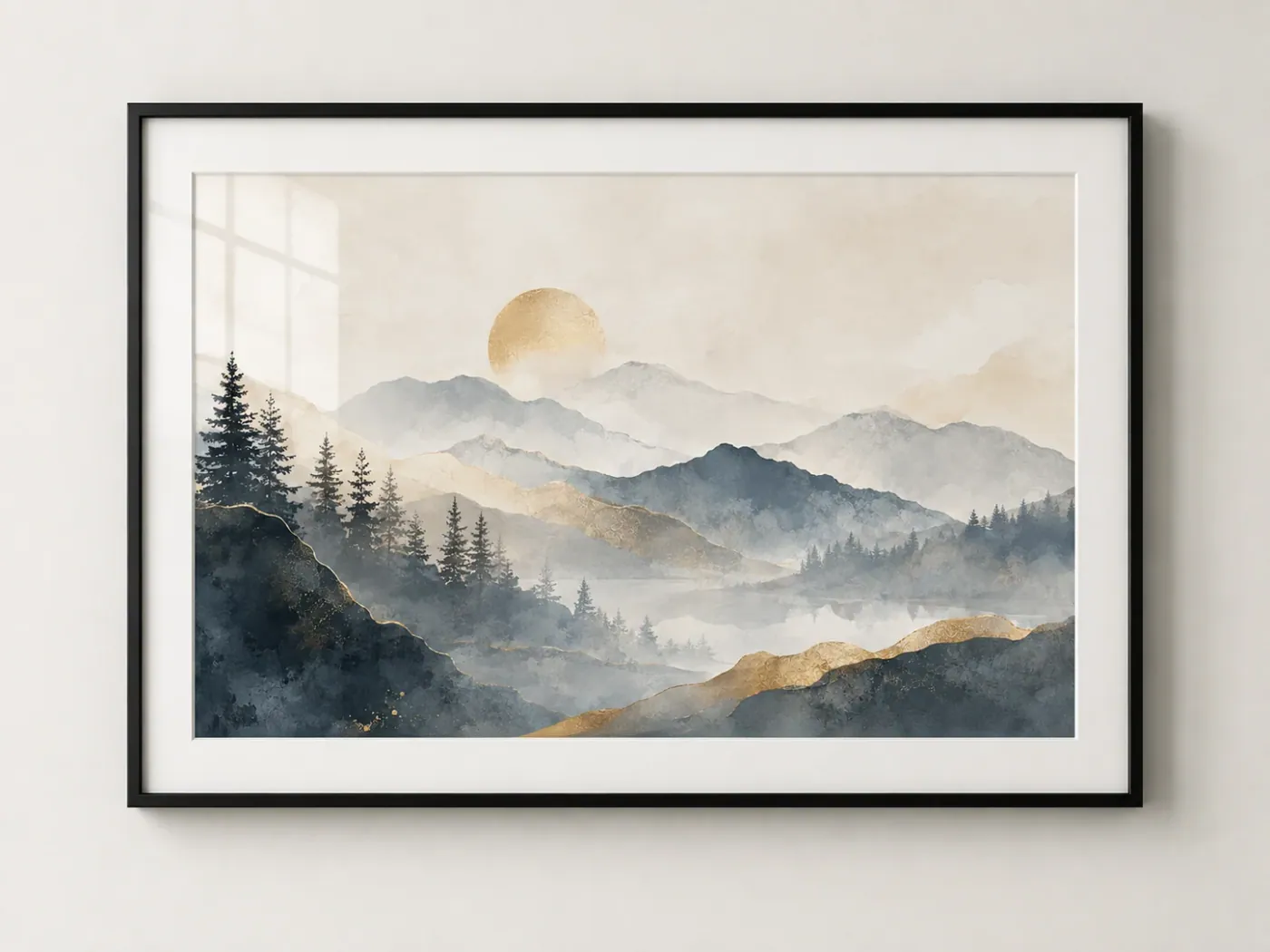 Pale Sun shown framed